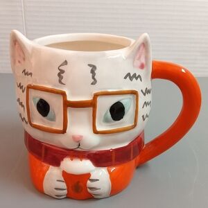 Sheffield Home Scholarly Cat Ceramic Mug